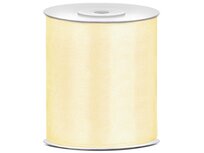 2.8 meter satijn lint 100 mm donker ivoor