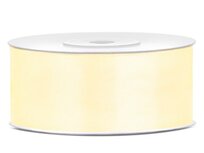 Satijn lint 2.5 cm breed donker ivoor