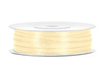 Satijn lint 3 mm donker ivoor 91 meter rol