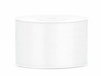 Satijn lint 38 mm breed wit 2 meter