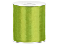 Satijn lint 100 mm lime groen