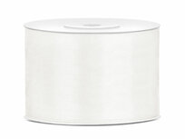Satijn lint 50 mm Ivoor
