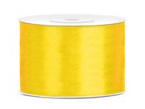 Satijn lint 50 mm geel