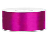 Satijn lint 2.5 cm breed donker fuchsia
