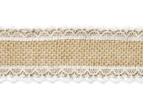 Jute lint met kant nr 7 2