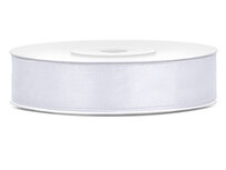 Dubbelzijdig satijn lint 1 cm breed wit