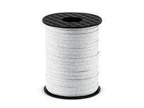 Krullint zilver glitter 225 meter rol