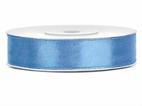 Satijn lint 12 mm Vintage blauw