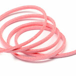 Suede koord 3 mm roze