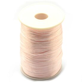 Satijn koord 2 mm licht roze 73 meter rol