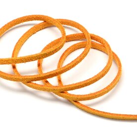 Suede koord 3 mm okergeel