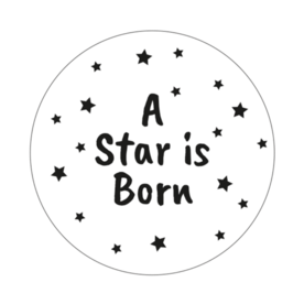 Ronde stickers a star is born 10 stuks