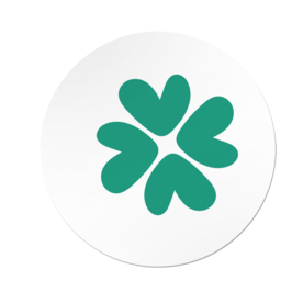Ronde stickers klavertje vier 10 stuks