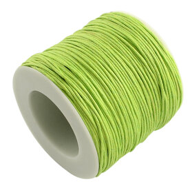 Waxkoord 1 mm lime groen 91 meter rol
