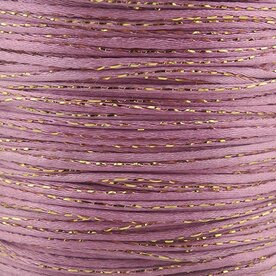 Luxe lavendel met goud draad satijn koord van 2 mm op een bundel van 5 meter