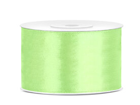 Satijn lint 38 mm pastel groen