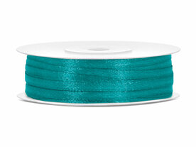 Satijn lint 3 mm vintage blauw 91 meter rol 