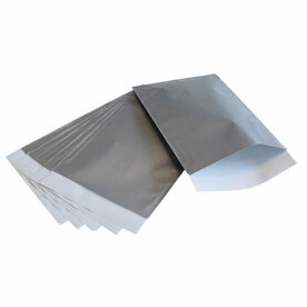 Zilver papieren zakjes 12 x 19 cm 10 stuks