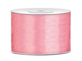 Satijn lint 50 mm oud roze