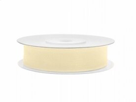 Organza lint 1 cm breed ivoor 