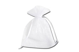 Organza zakjes 5 x 7 cm wit