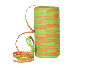 Raffia oranje groen