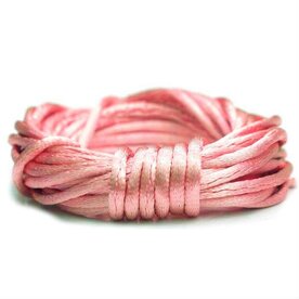 Satijn koord 1.5 mm donker roze