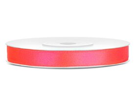 Satijn lint 6 mm breed neon fuchsia
