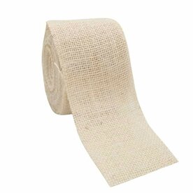 Jute lint creme 7 cm breed 8 meter rol extra kwaliteit