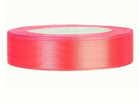 Satijn lint 1 cm donker zuurstok roze