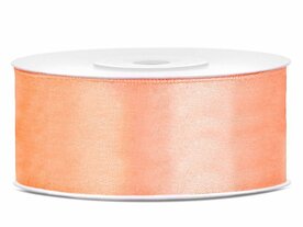 Satijn lint 2.5 cm breed zalm