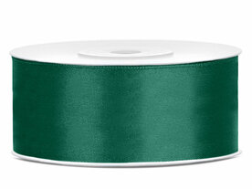 Satijn lint 2.5 cm breed donker groen