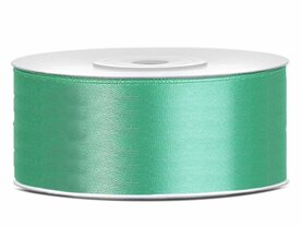 Satijn lint 2.5 cm breed donker mint