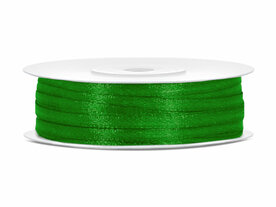 50 meter satijn lint 3 mm groen