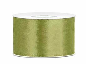 Satijn lint 38 mm breed zeegroen 6 meter