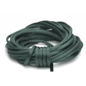Luxe donker grijs satijn koord van 2 mm op een bundel van 5 meter