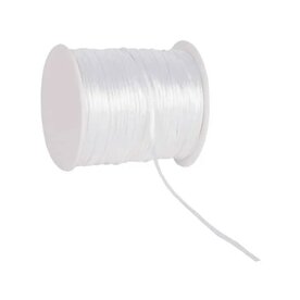 Satijn koord 2 mm wit 100 meter rol