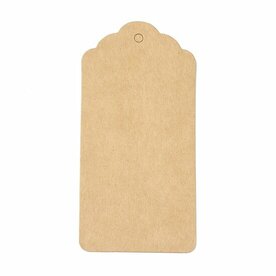 Label kraft schulpjes 4.5 x 9.5 cm 10 stuks