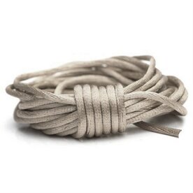 Luxe taupe satijn koord van 2 mm op een bundel van 5 meter