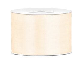 Satijn lint 50 mm licht zalm