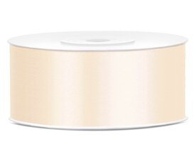 Satijn lint 25 mm licht zalm