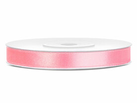 Satijn lint 6 mm roze 6 meter