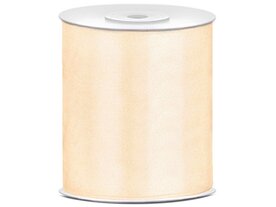 Satijn lint 100 mm licht zalm