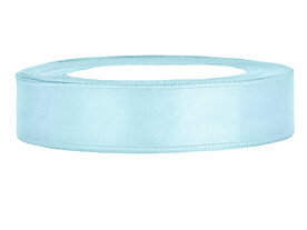 Satijn lint 15 mm breed licht blauw 100 meter rol