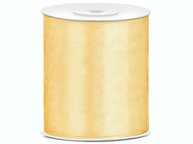4 meter satijn lint 100 mm goud