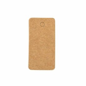 Label kraft rechthoek 2.5 x 5 cm 10 stuks