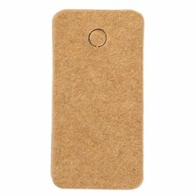 Label kraft rechthoek 3.5 x 7 cm