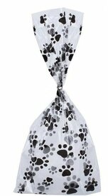 Cellofaan zakjes pootafdruk zwart zonder plakstrip 12.5 x 27 cm 10 stuks