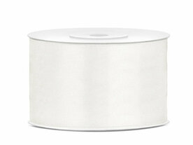 Satijn lint 38 mm breed ivoor 2 meter