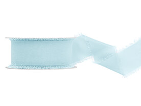 Chiffon lint 4 cm breed licht blauw